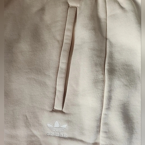 Adidas Trefoil Essentials Cream Sweatpants Small - Picture 3 of 3